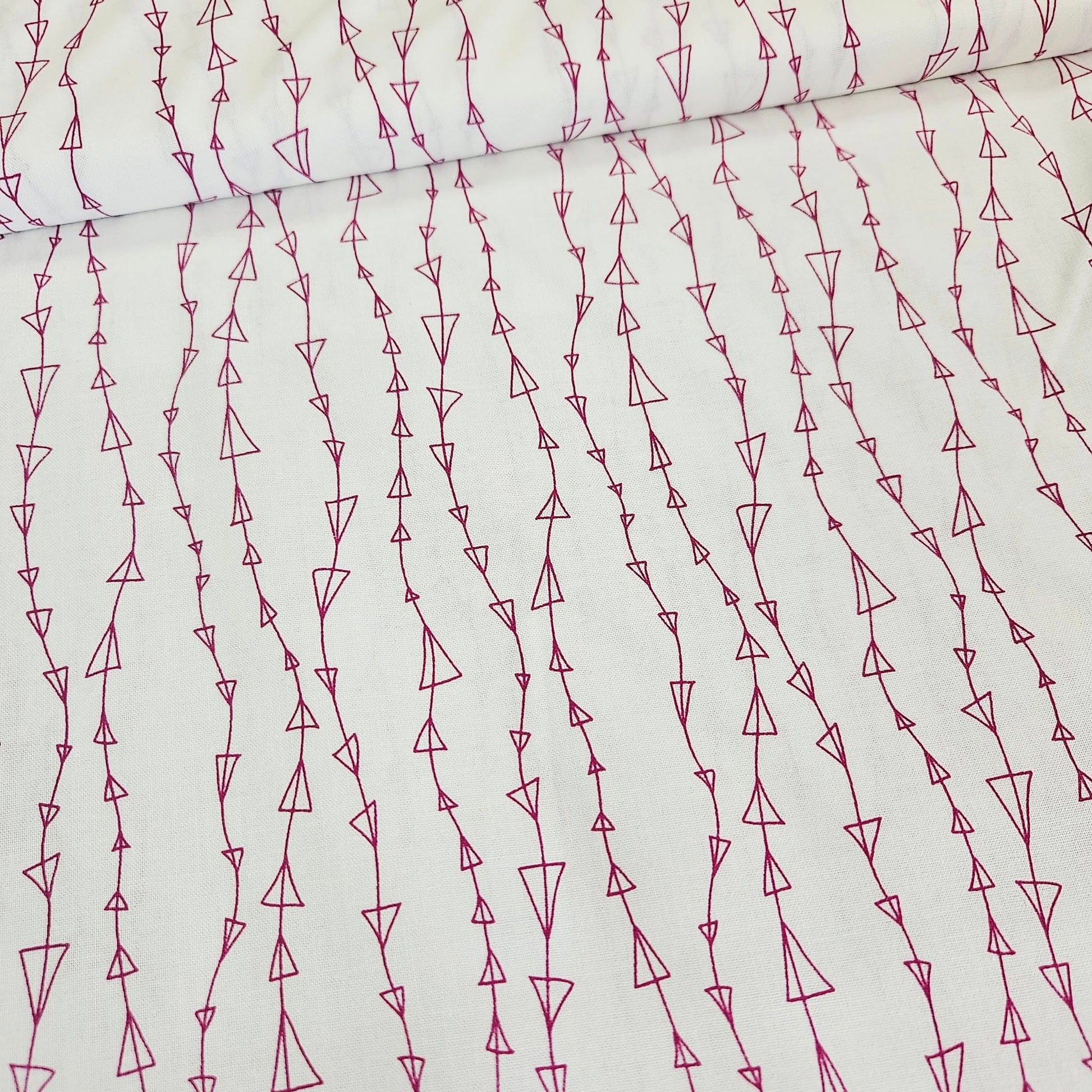 Windham Fabrics - Notepad White Pink 100% Cotton Fabric