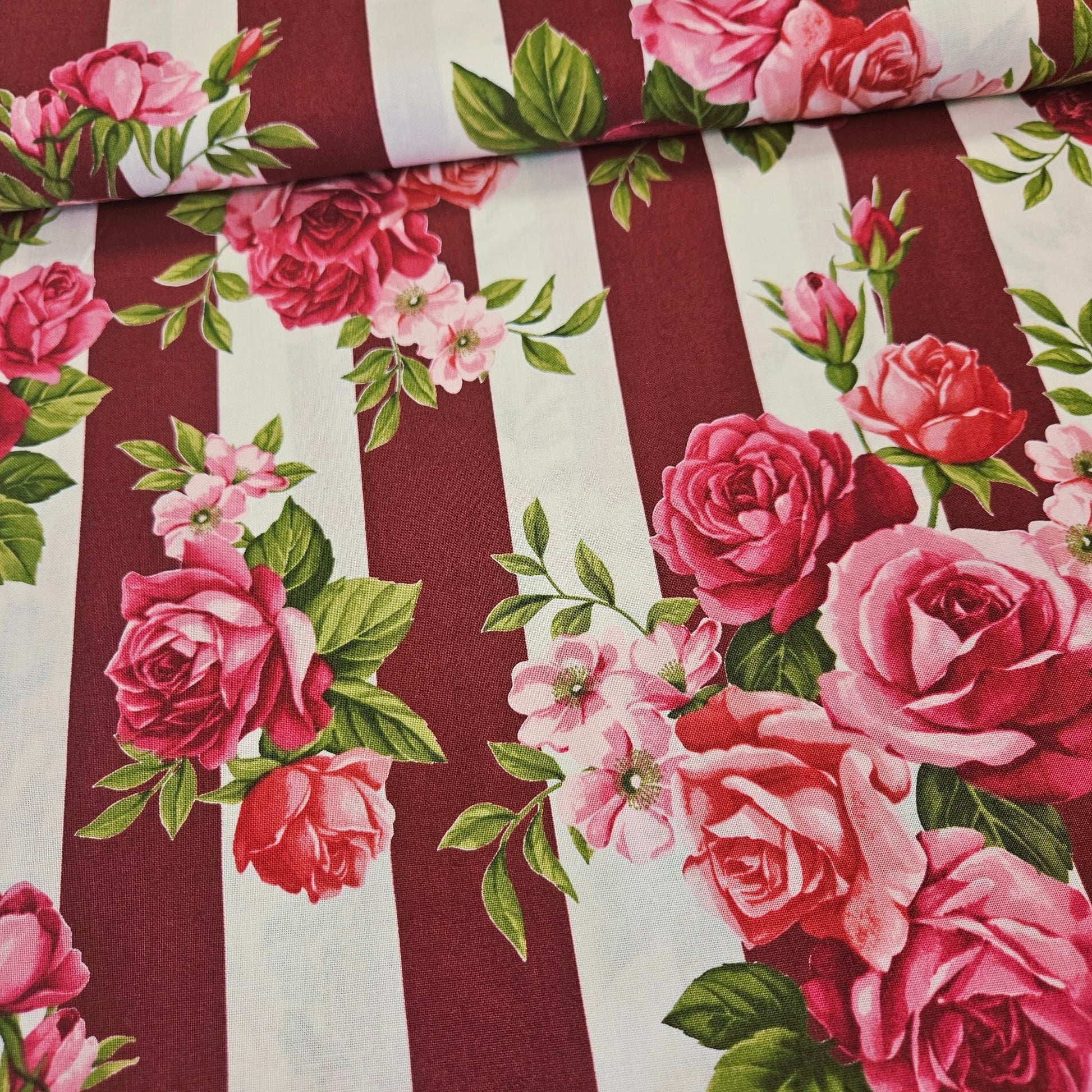Stof - Rosies Summer Stripe 100% Cotton Fabric