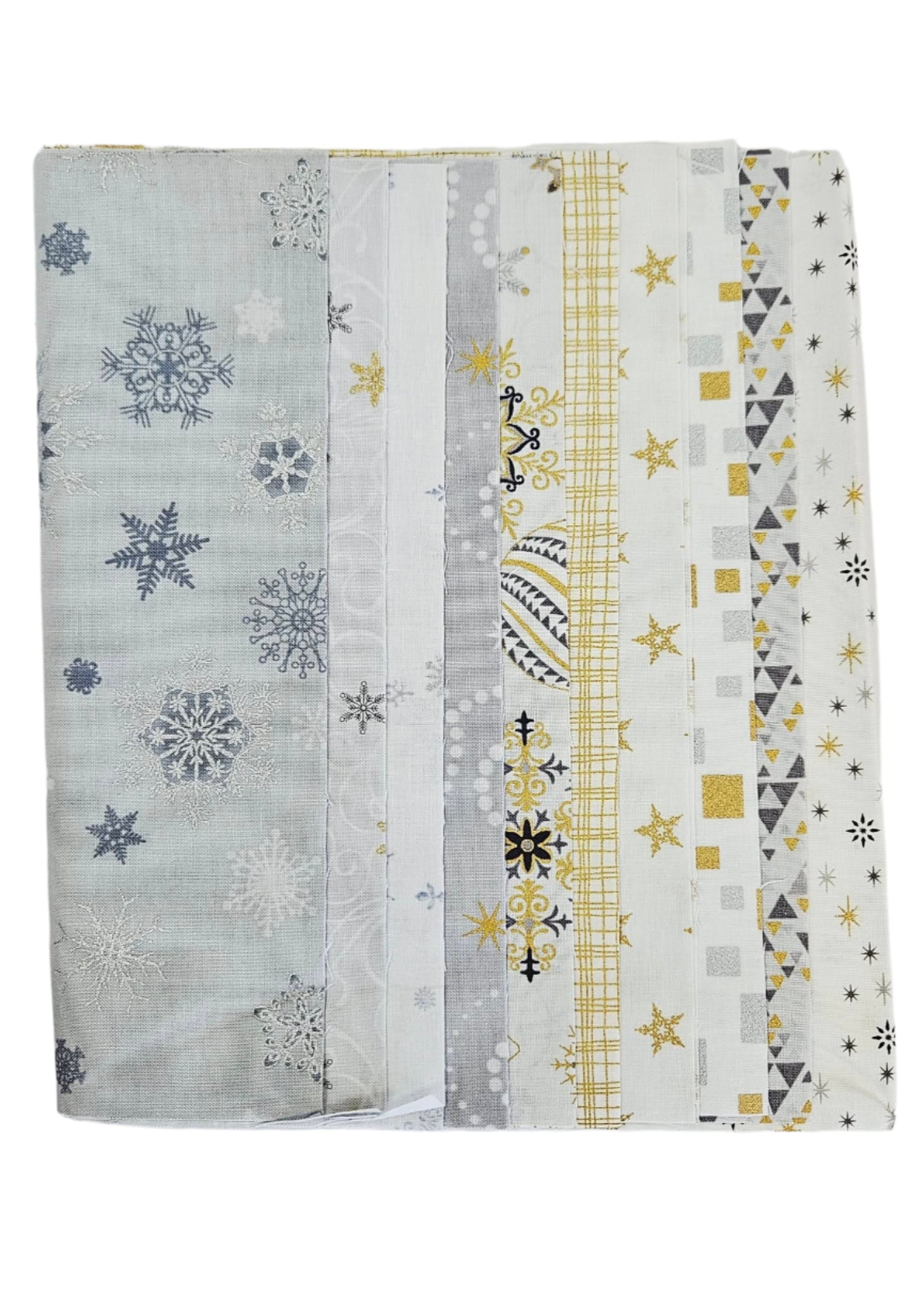 Layer Cake - Christmas Metallics Whites - Twenty 10" Squares 100% Cotton Fabric Bundle