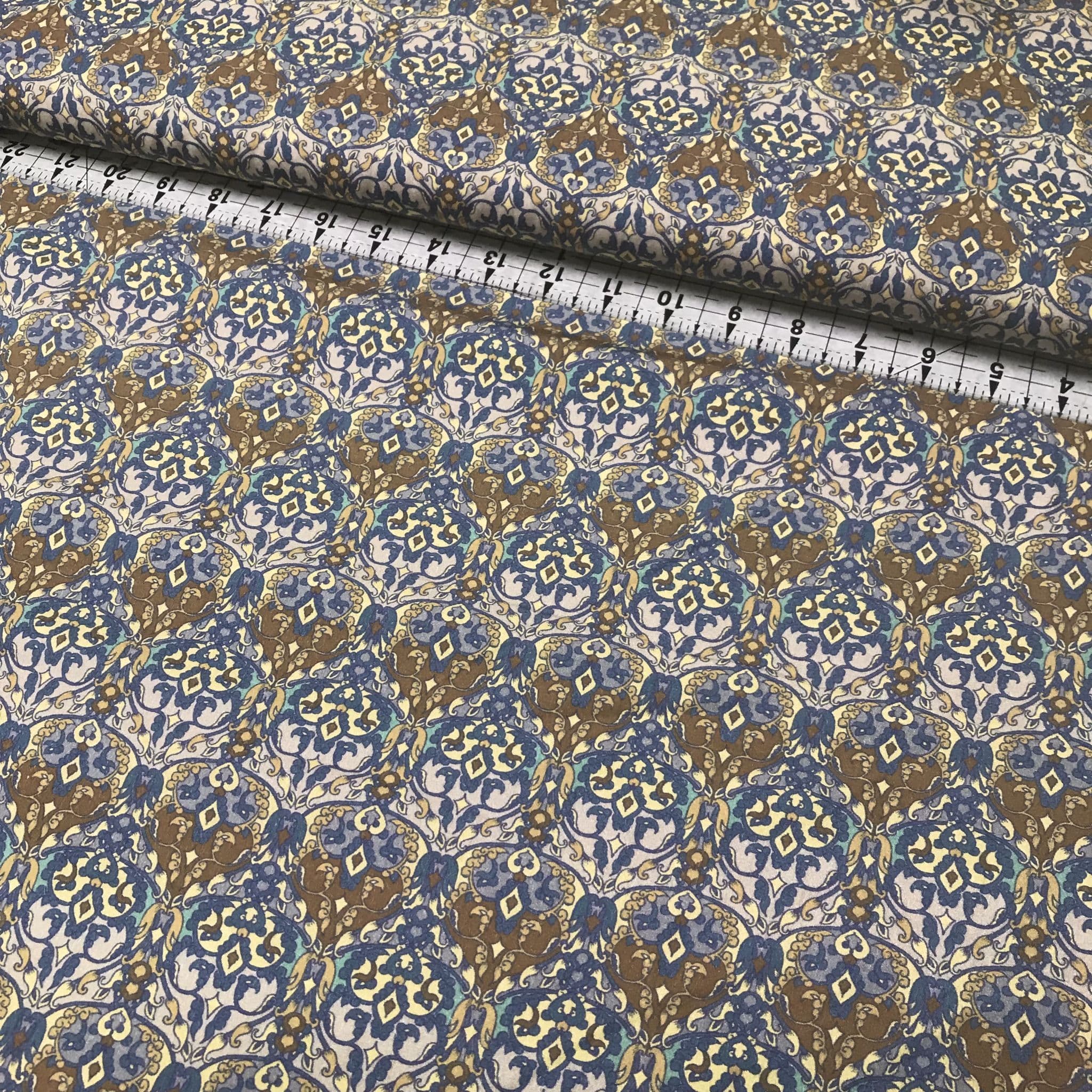 Poplin - Damask Sand 60" Wide 100% Cotton Fabric Yard