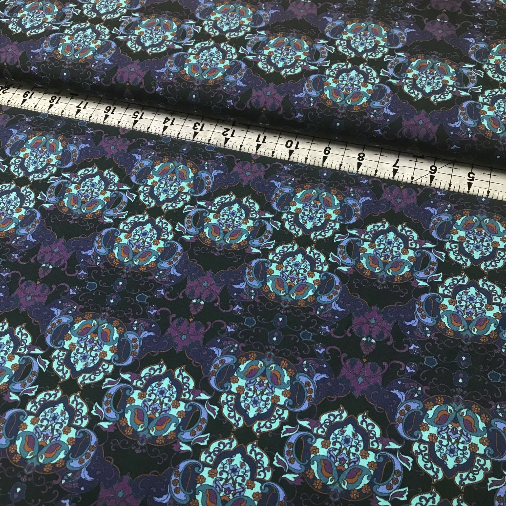 Poplin - Damask Purple 60" Wide 100% Cotton Fabric Yard