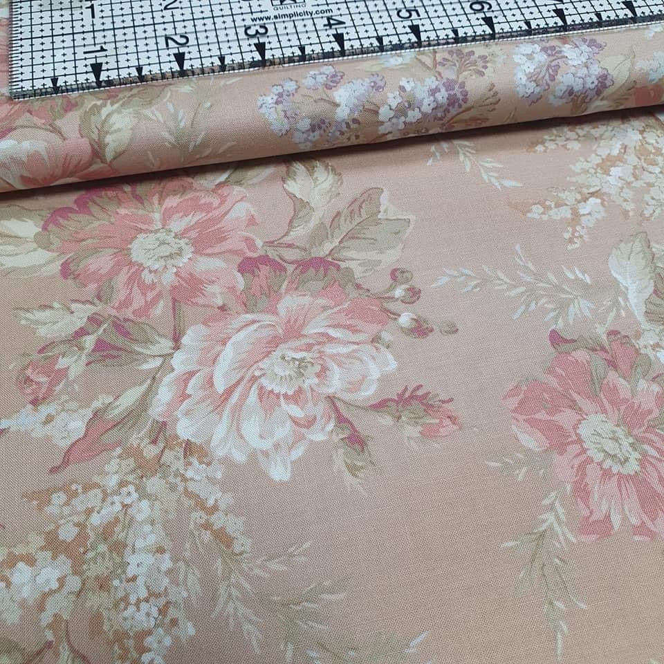 Quilt Gate - Gentle Flowers Blossoms Blush GF5980-11 100% Cotton Fabric