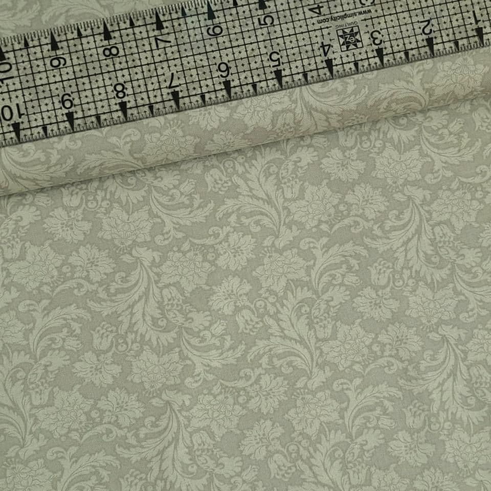 RJR Fabrics - Queen Bee Damask Green Tonal 100% Cotton Fabric - Crafts and Quilts
