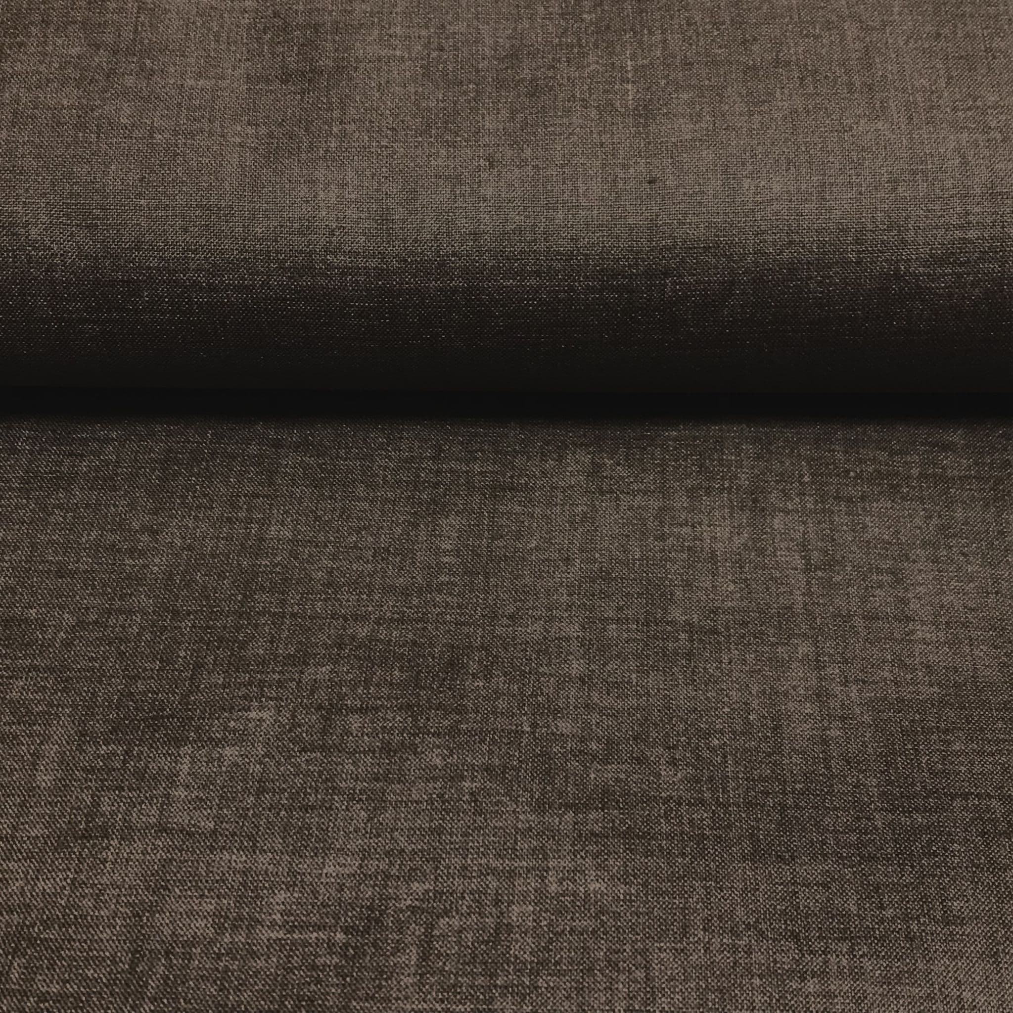 PU Backed Storm System Linen - Chocolate 57" Wide Fabric