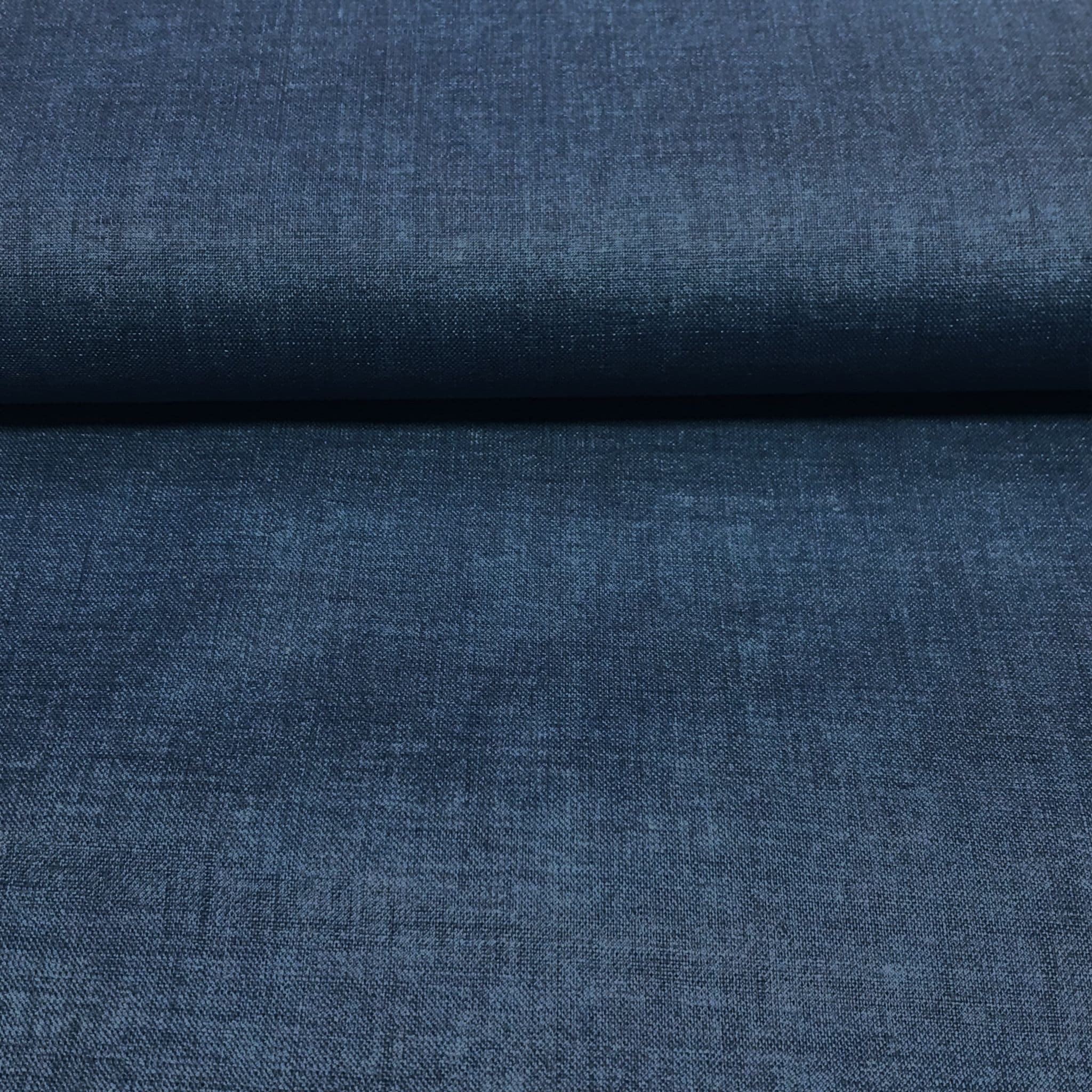 PU Backed Storm System Linen - Denim Blue 57" Wide Fabric