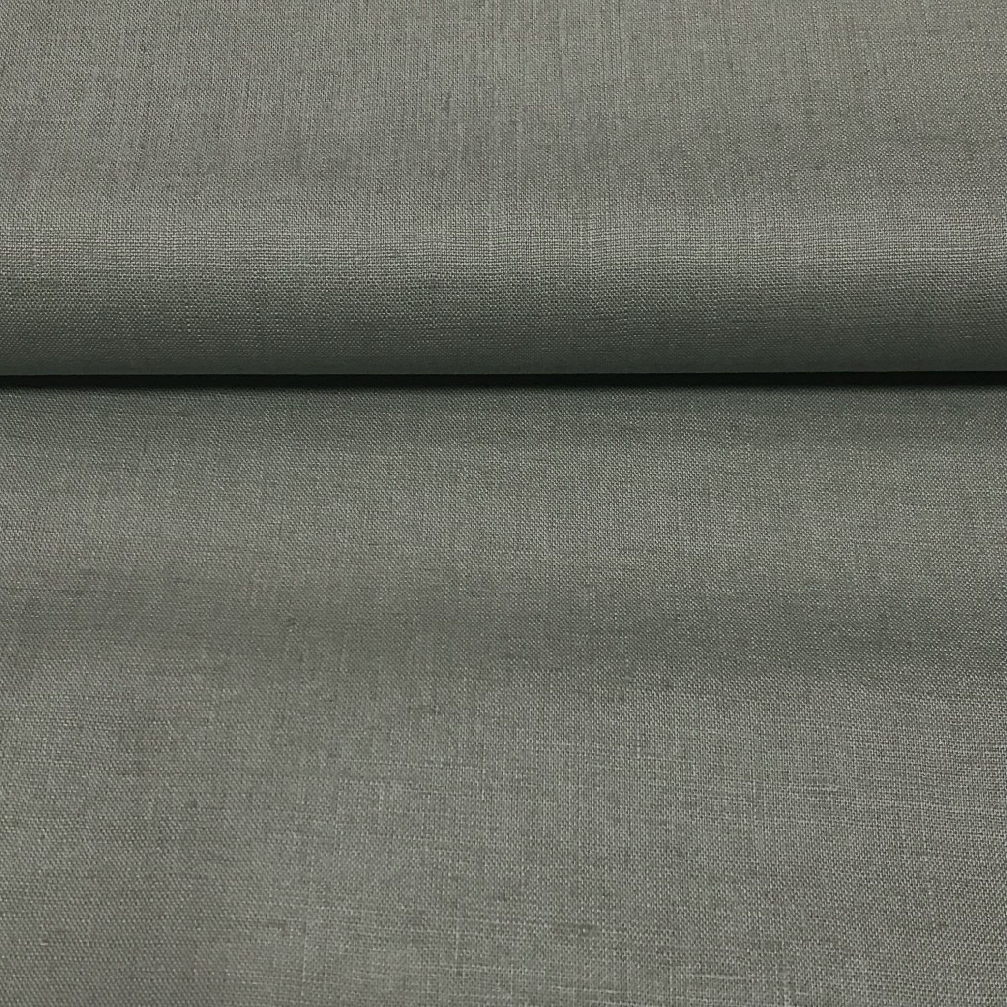 PU Backed Storm System Linen - Light Grey 57" Wide Fabric