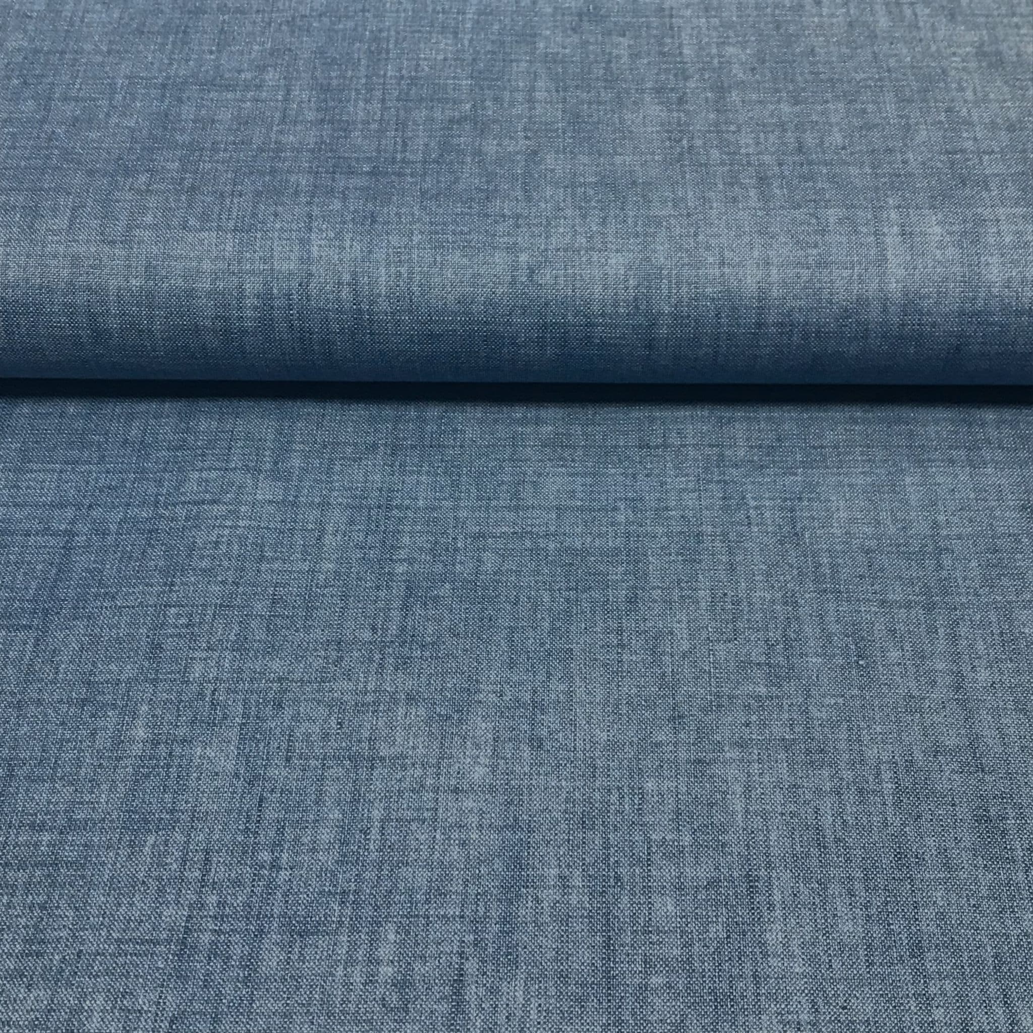 PU Backed Storm System Linen - Light Denim 57" Wide Fabric