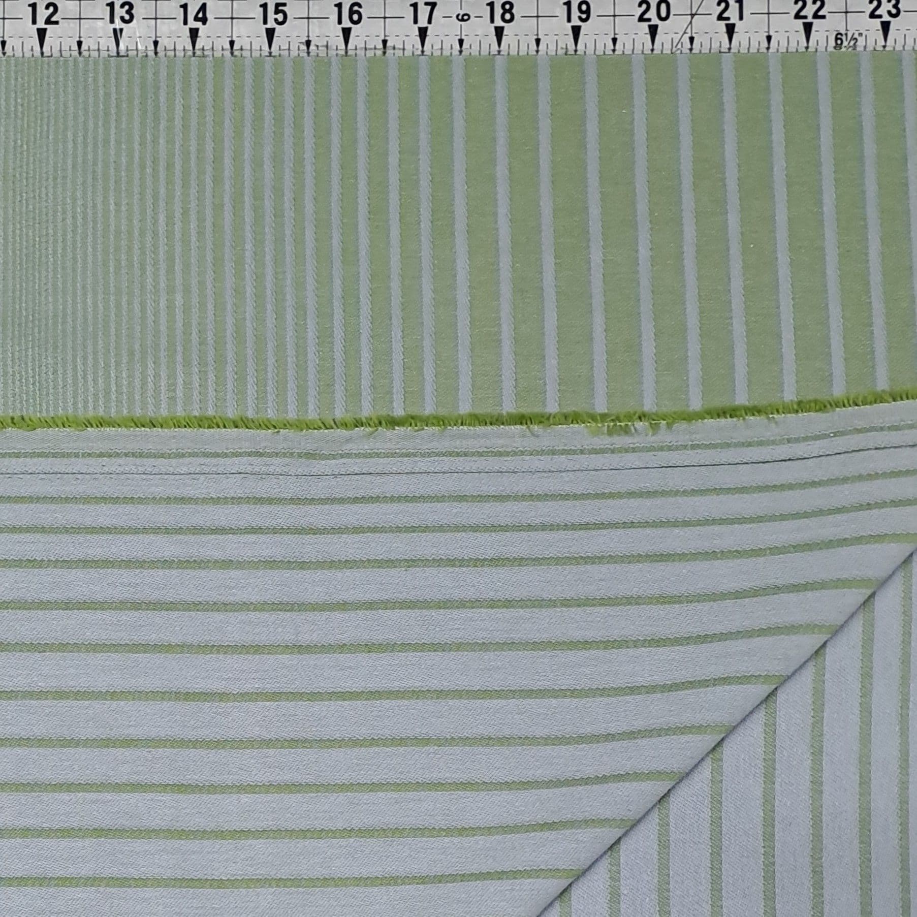Designer Jacquard - Green Gradient Stripe 60" Wide 100% Cotton Fabric