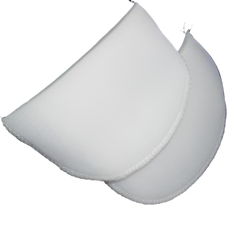 Shoulder Pads - D Shape White Medium