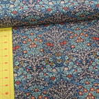 The Original Morris and Co - Blackthorn Indigo PWWM055 - 100% Cotton Fabric by Free Spirit