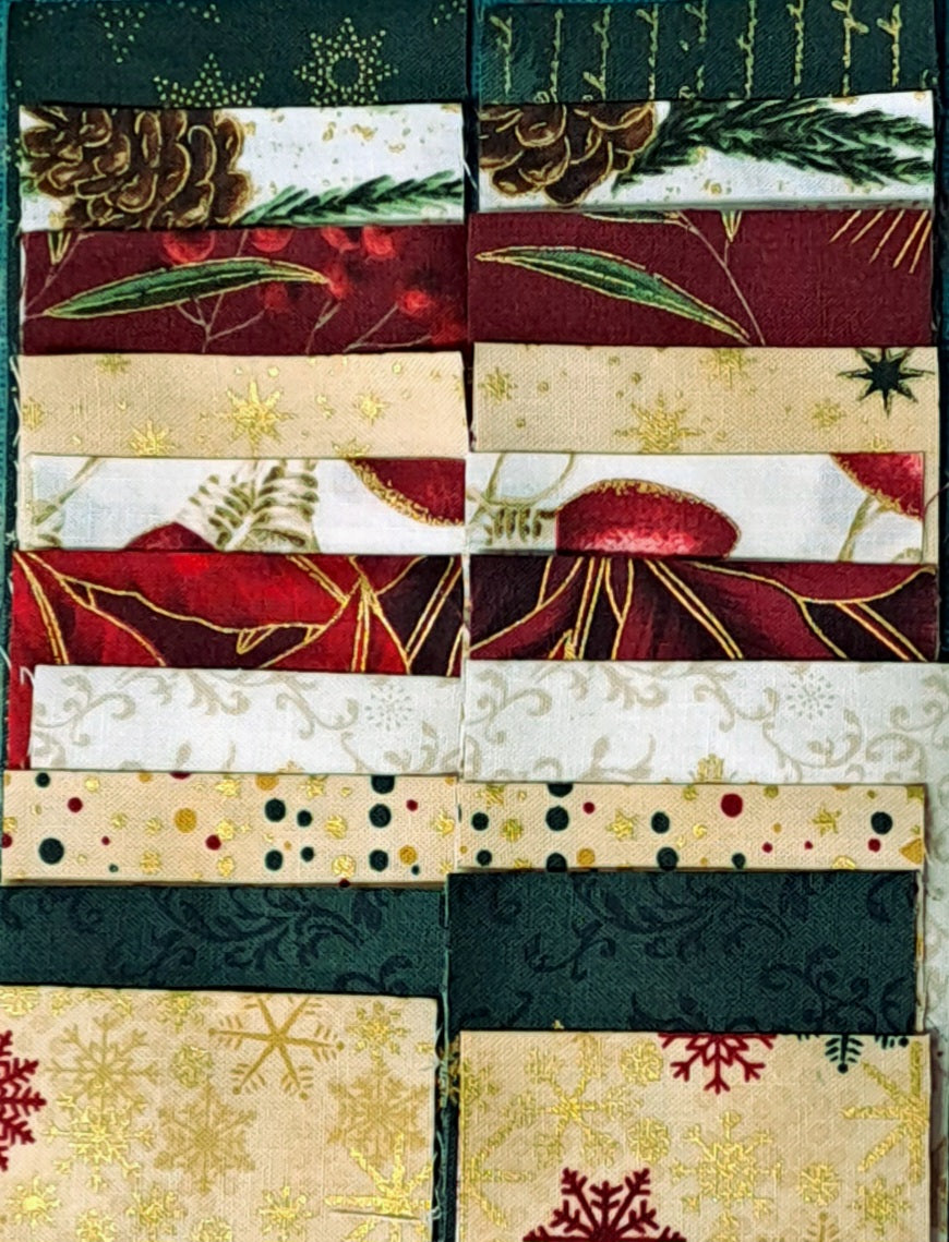 2.5" Jelly Roll - Christmas Metallics