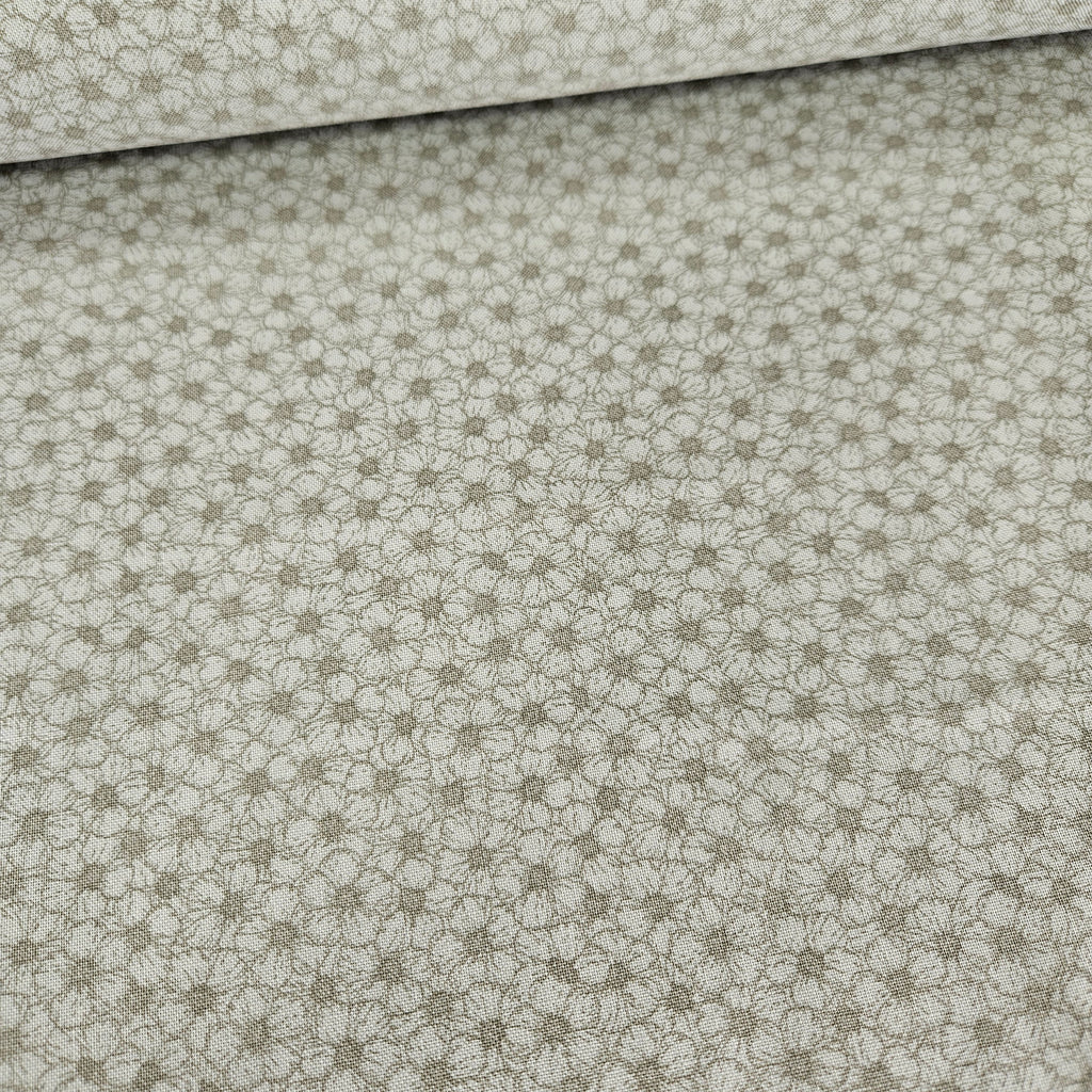 Stof - Colourflow Floral Blender Neutral 100% Cotton Fabric