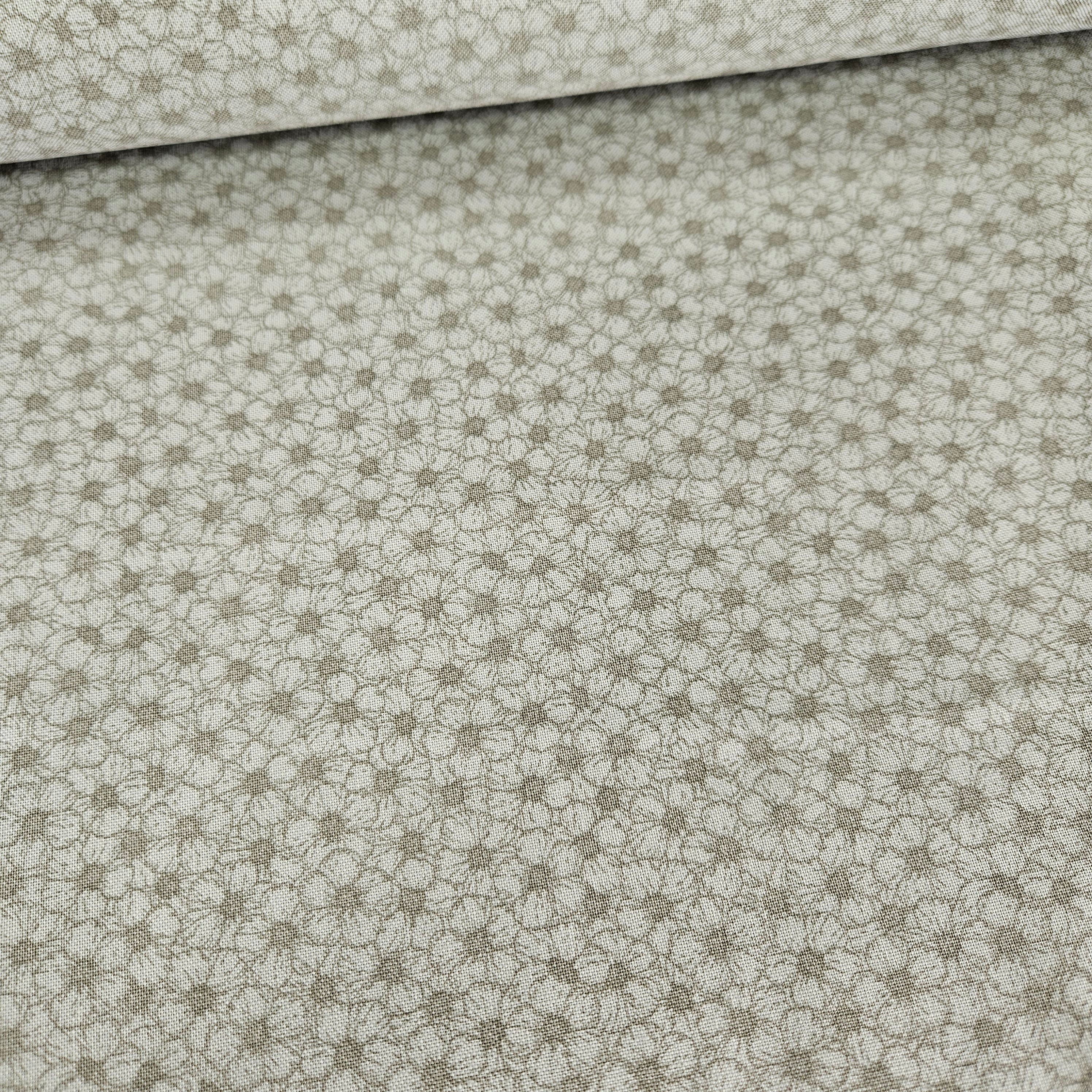 Stof - Colourflow Floral Blender Neutral 100% Cotton Fabric