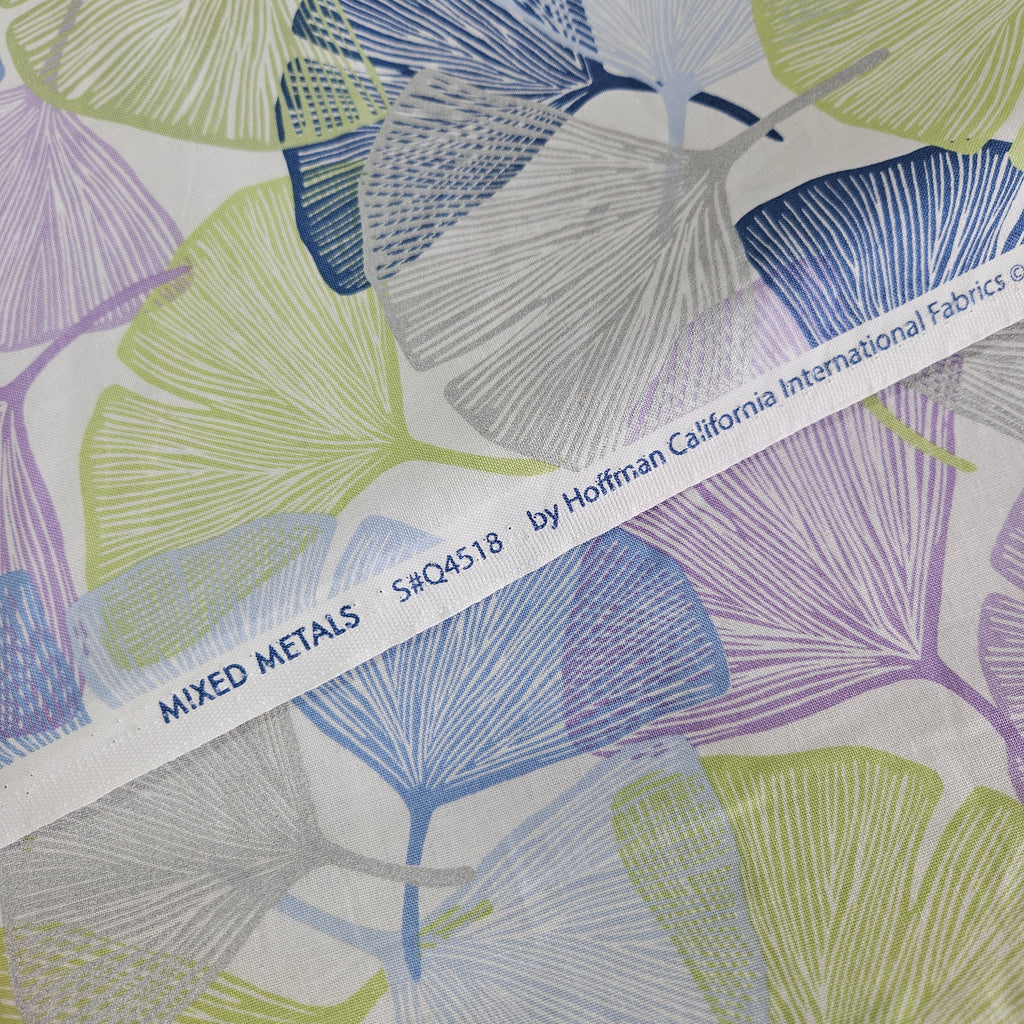Hoffman - Mixed Metals Fan Palm S#Q4518 100% Cotton Fabric