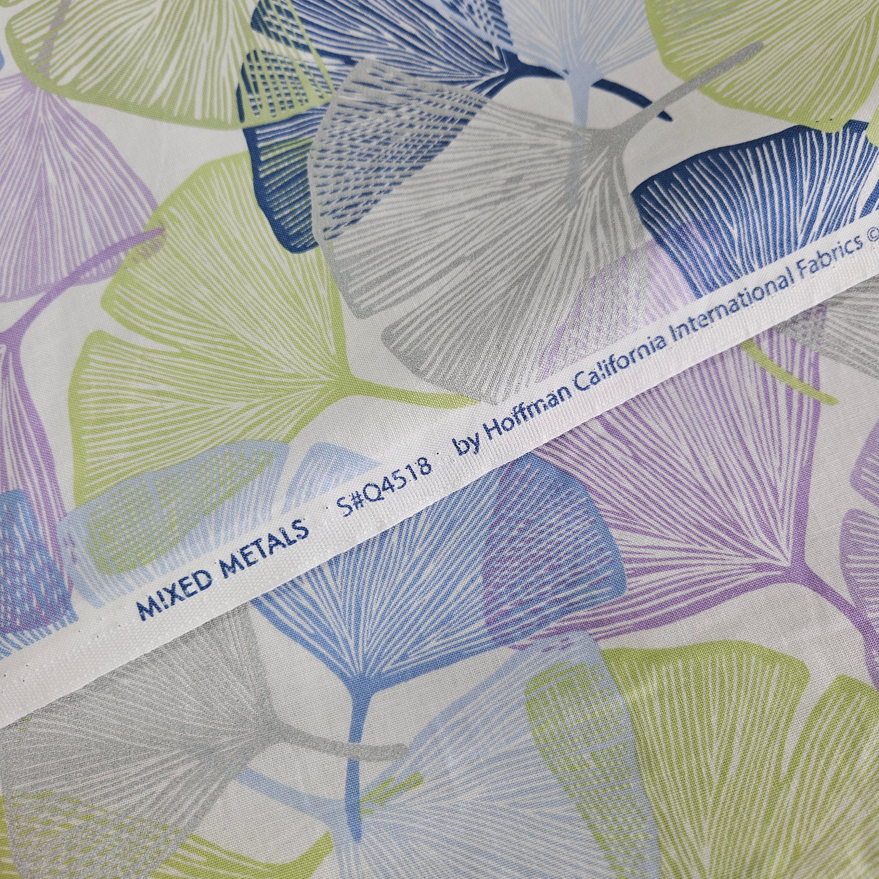 Hoffman - Mixed Metals Fan Palm S#Q4518 100% Cotton Fabric