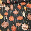 Stof - Glimmering Ornaments Black 100% Cotton Fabric
