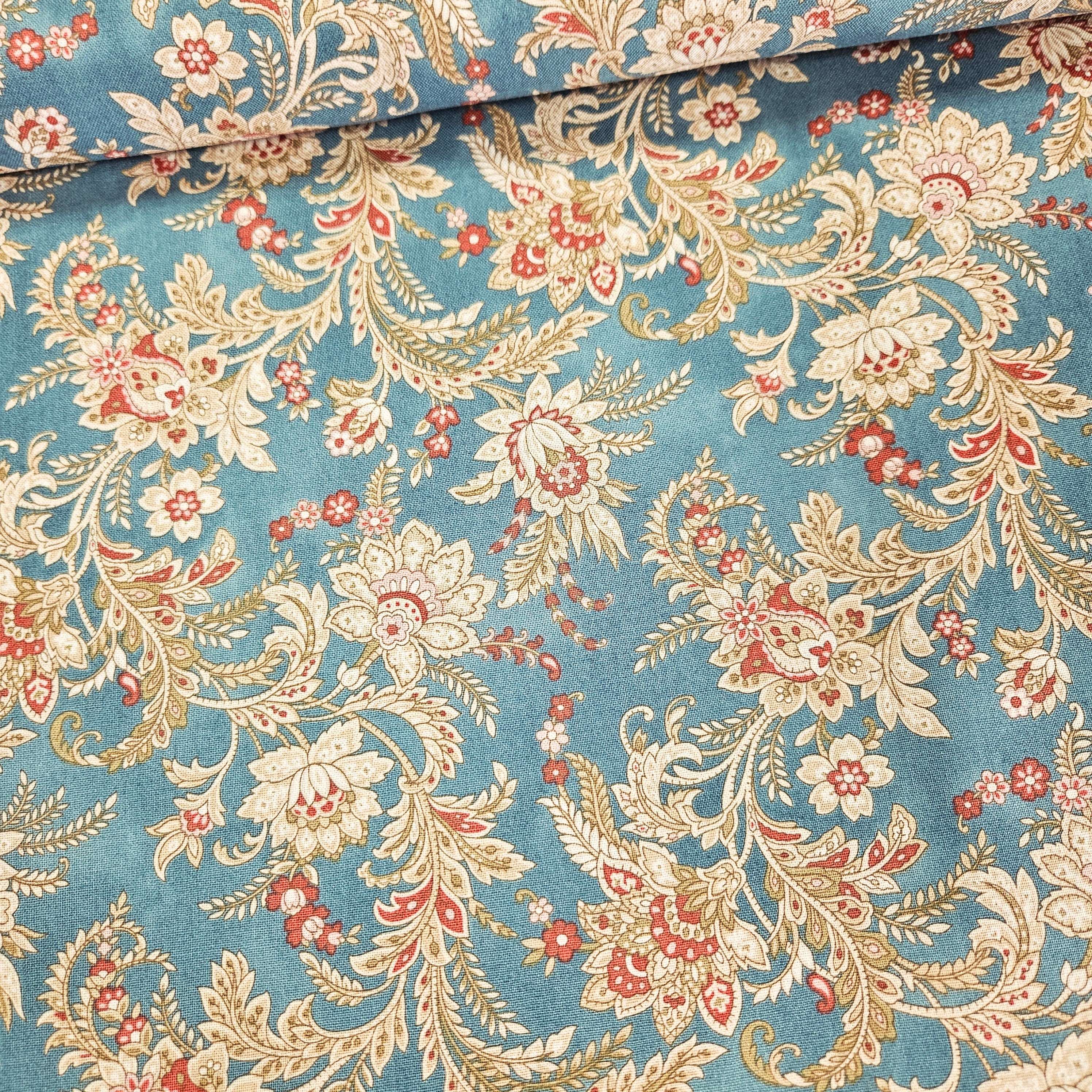 Henry Glass - Journey to Versailles Vintage Blue 100% Cotton Fabric