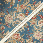 Henry Glass - Journey to Versailles Vintage Blue 100% Cotton Fabric - Crafts and Quilts