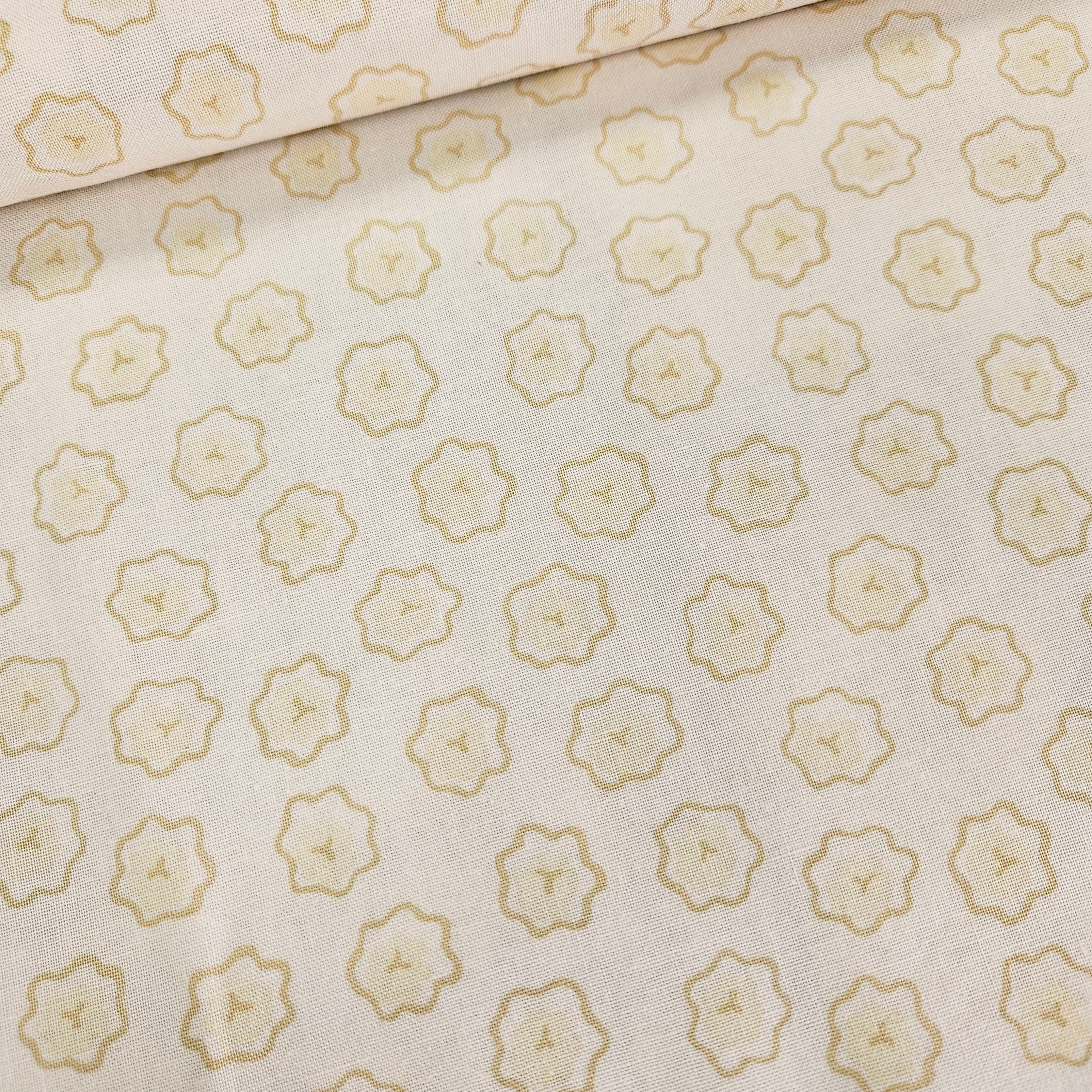 RJR Fabrics - Sand and Stone by Thimbleberries Flower Cream Tonal 100% Cotton Fabric - Crafts and Quilts