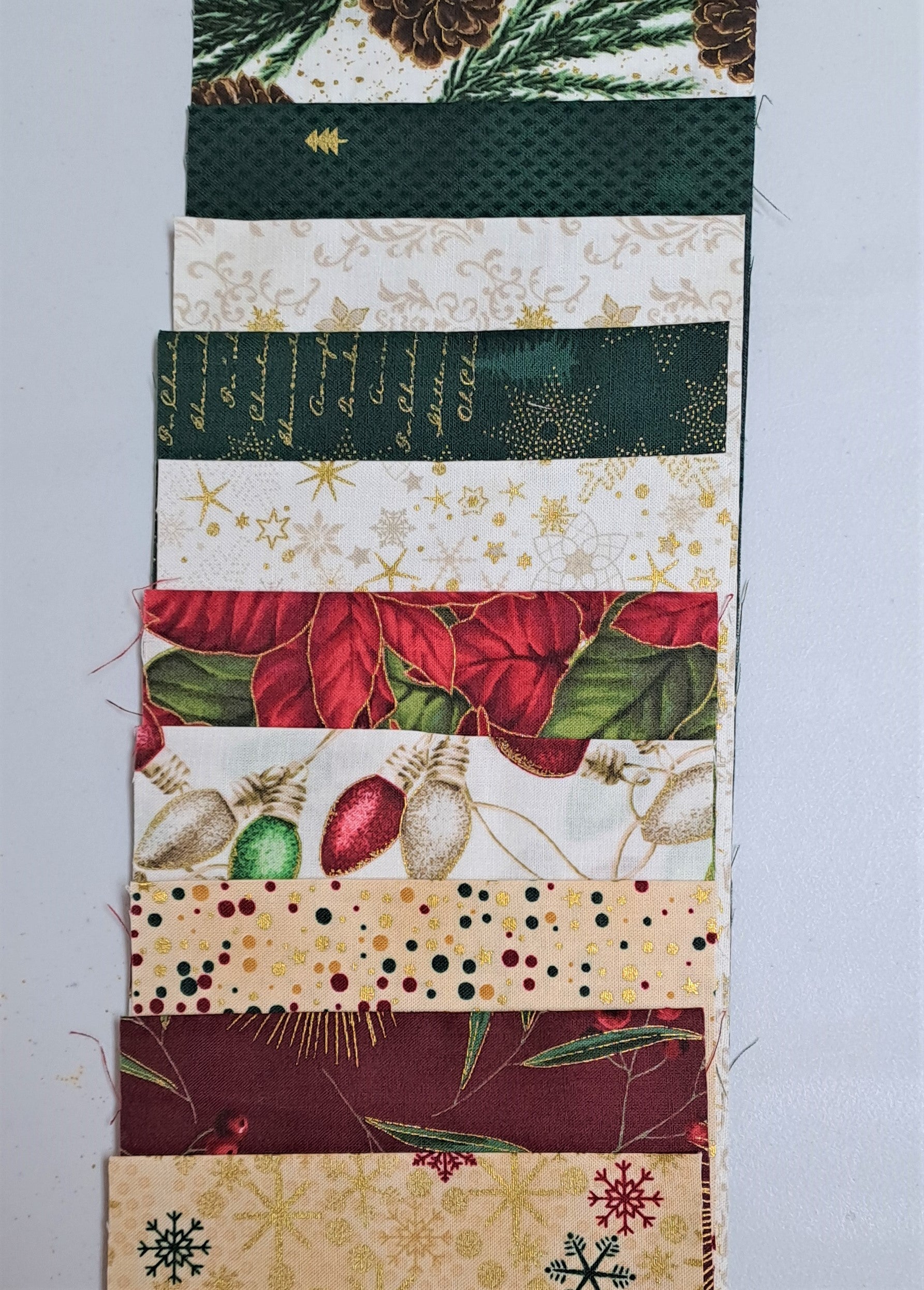 5" Charm Roll - Christmas Metallics