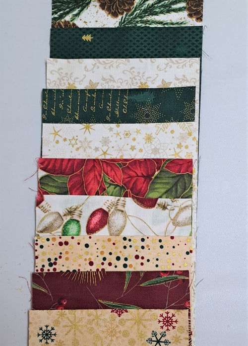 5" Charm Roll - Christmas Metallics - Crafts and Quilts