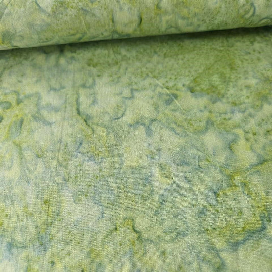 Indonesian Bali Batik - Marble Green Moss 100% Cotton Fabic