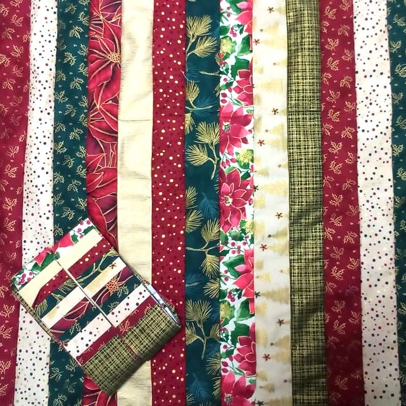 2.5" Jelly Roll - Christmas Metallics
