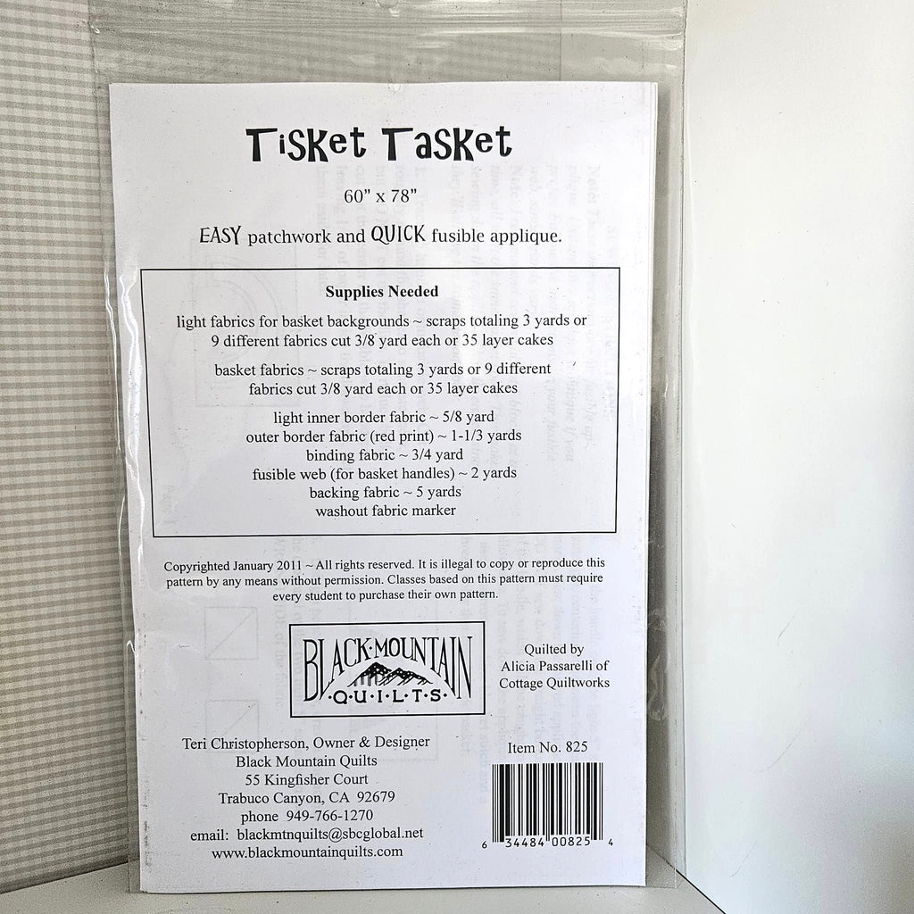 Black Mountain Quilts - Tisket Tasket Quilt Pattern