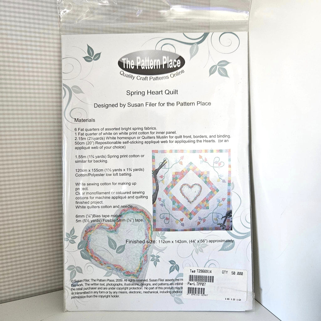 The Pattern Place - Spring Heart Quilt Pattern