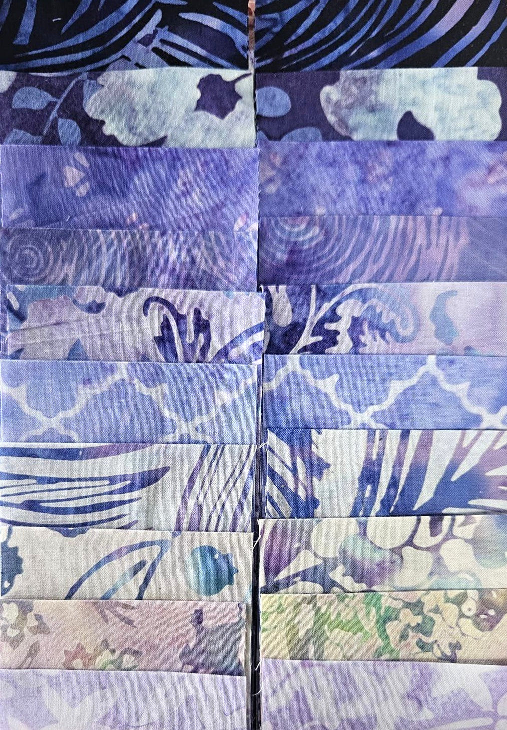 2.5" Jelly Roll - Hoffman Bali Batik Purples
