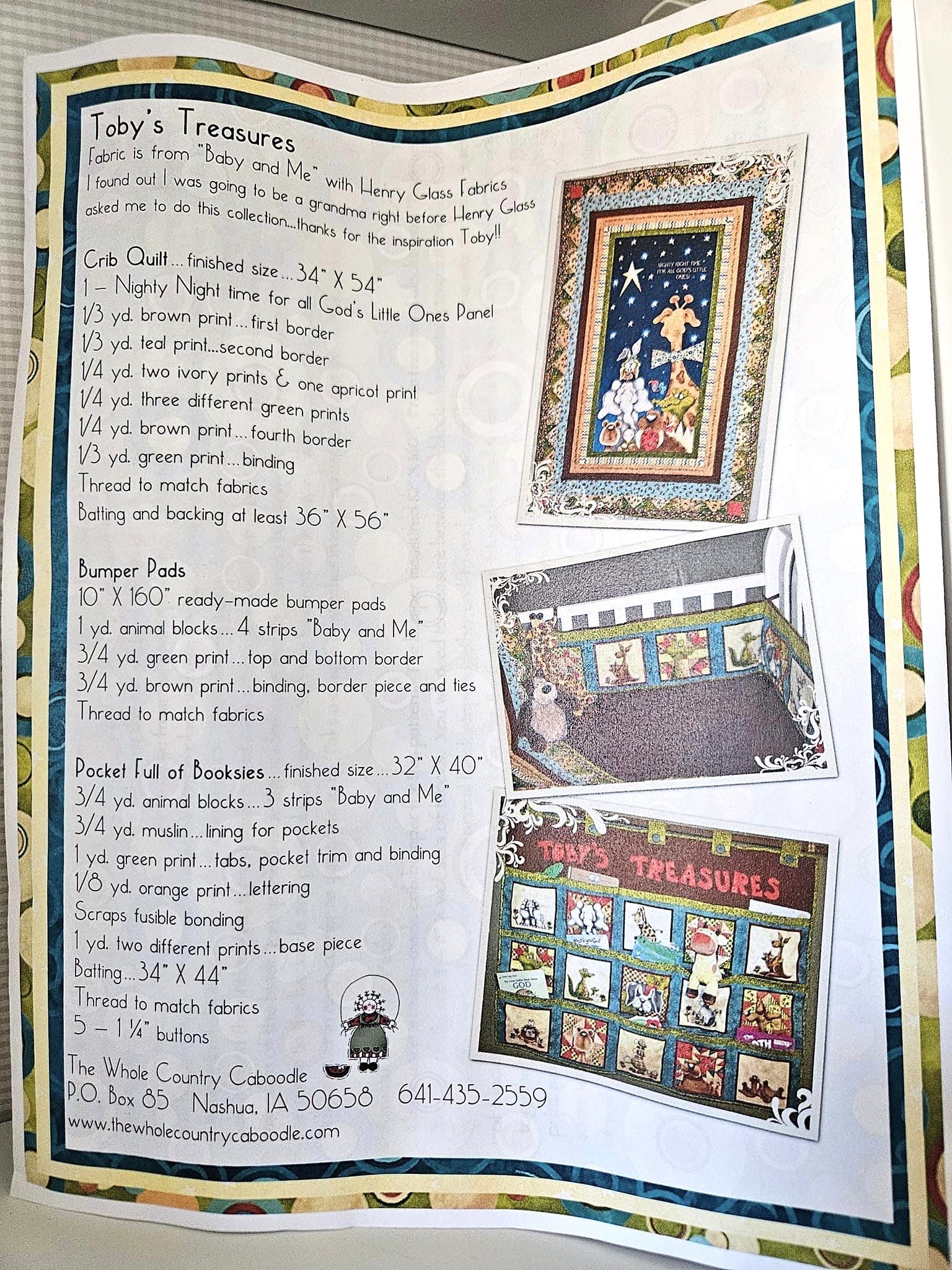 The Whole Country Caboodle - Toby's Treasures Quilt Pattern
