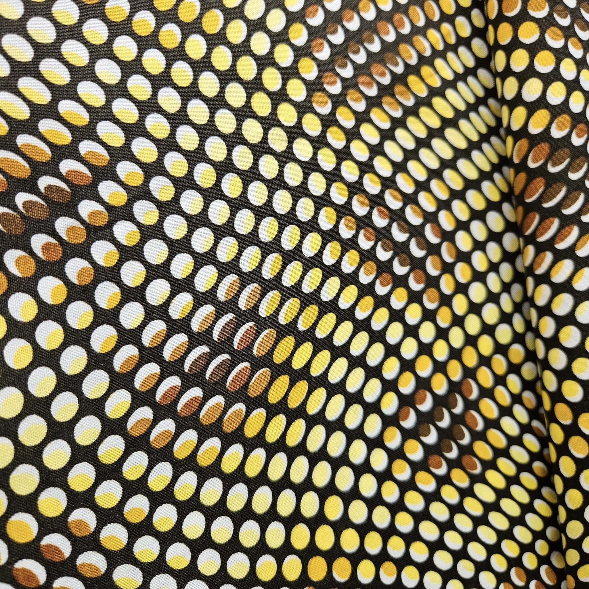 Stof - Quilters Coordinates Block Yellow Geo Spot 100% Cotton Fabric