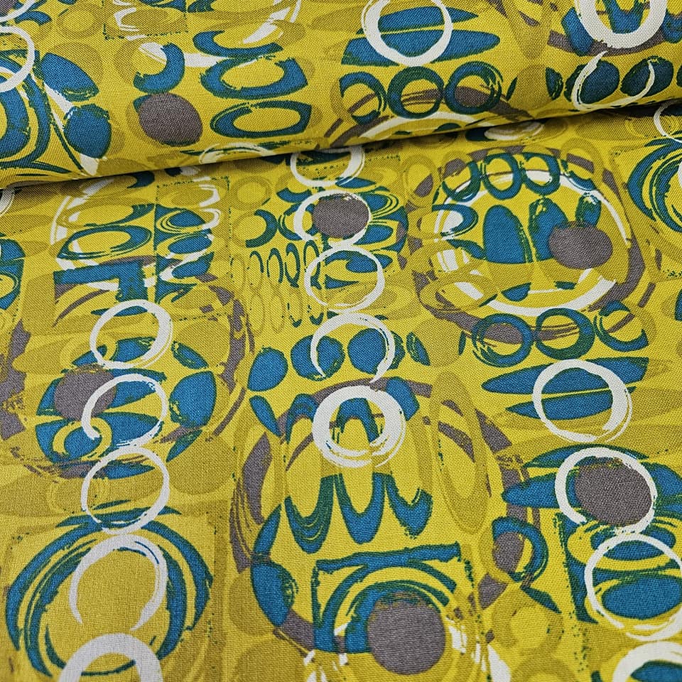 Stof - Once Around Pieces in the Rain HC4503 100% Cotton Fabric