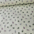 Stof - Thanks for the Flowers Snail Pale Green 100% Cotton Fabric - Crafts and Quilts