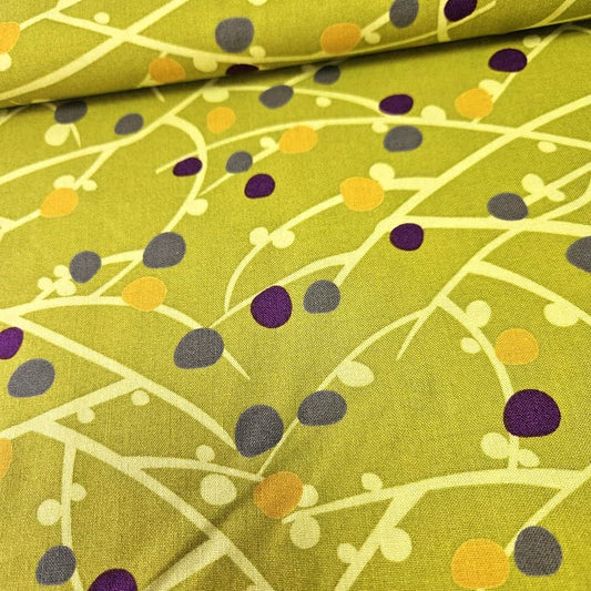 Stof - Annaluna Branches Green HC4503 100% Cotton Fabric