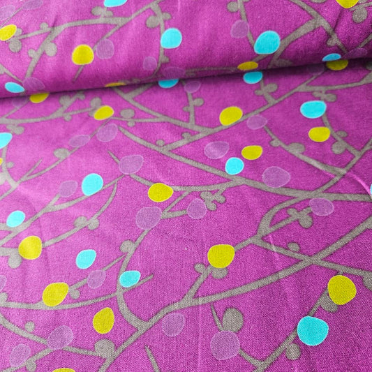 Stof - Annaluna Branches Purple HC4503 100% Cotton Fabric