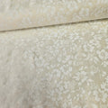 Tone on Tone - White on Cream Flowers 18606 100% Cotton Fabric - Crafts and Quilts
