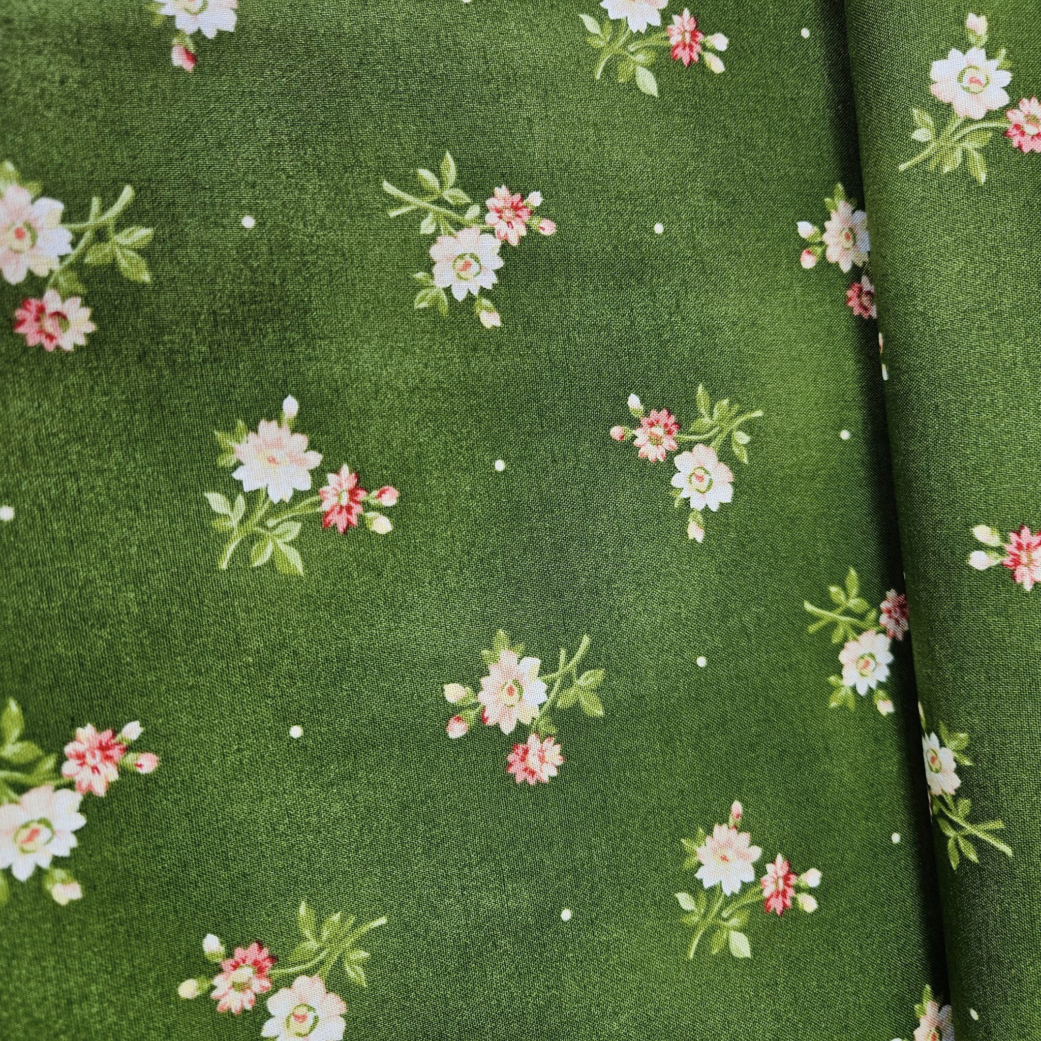 Maywood Studios - My Secret Garden Green 1973 100% Cotton Fabric