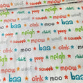 Studio E - Funny Farm Animal Sounds 100% Cotton Fabric