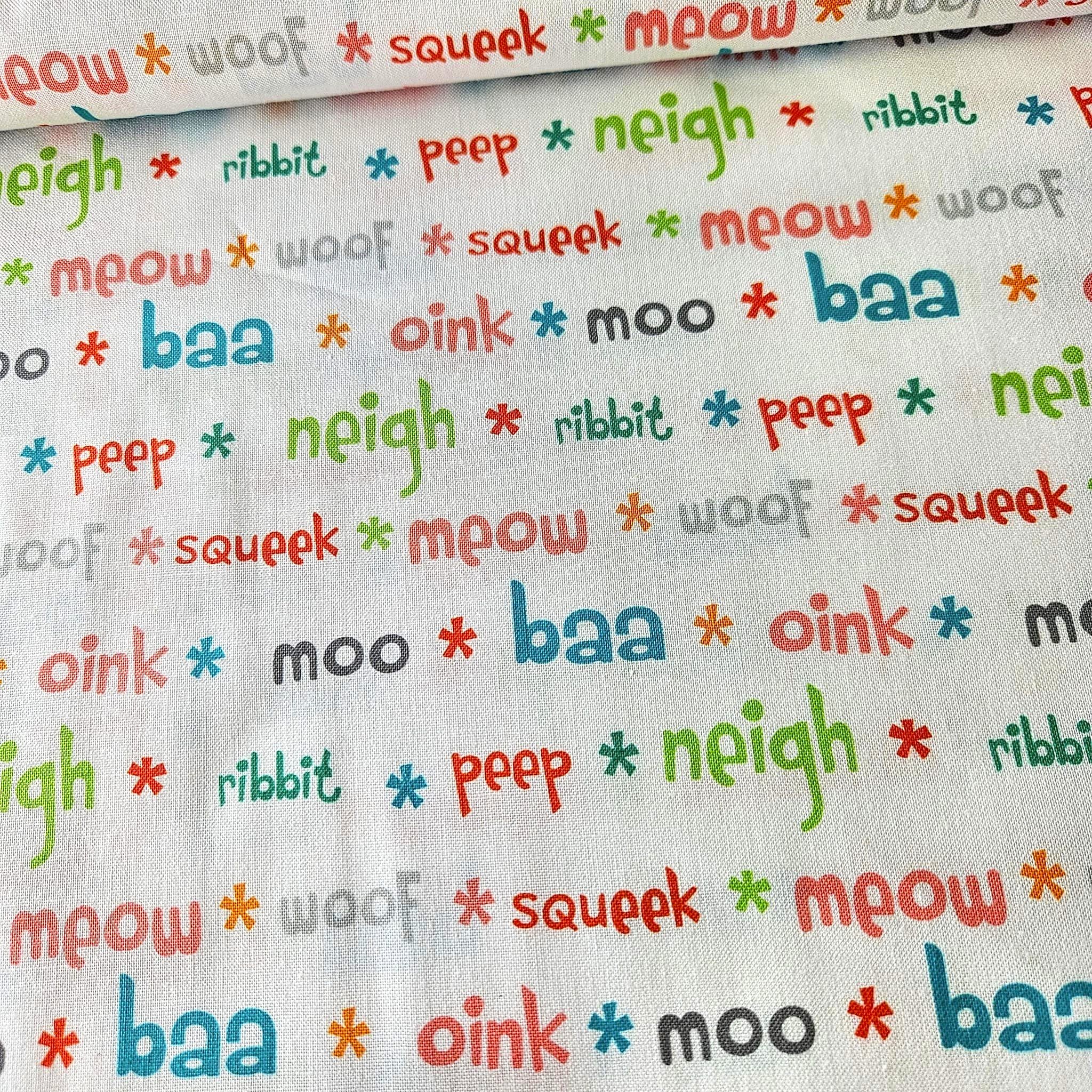 Studio E - Funny Farm Animal Sounds 100% Cotton Fabric