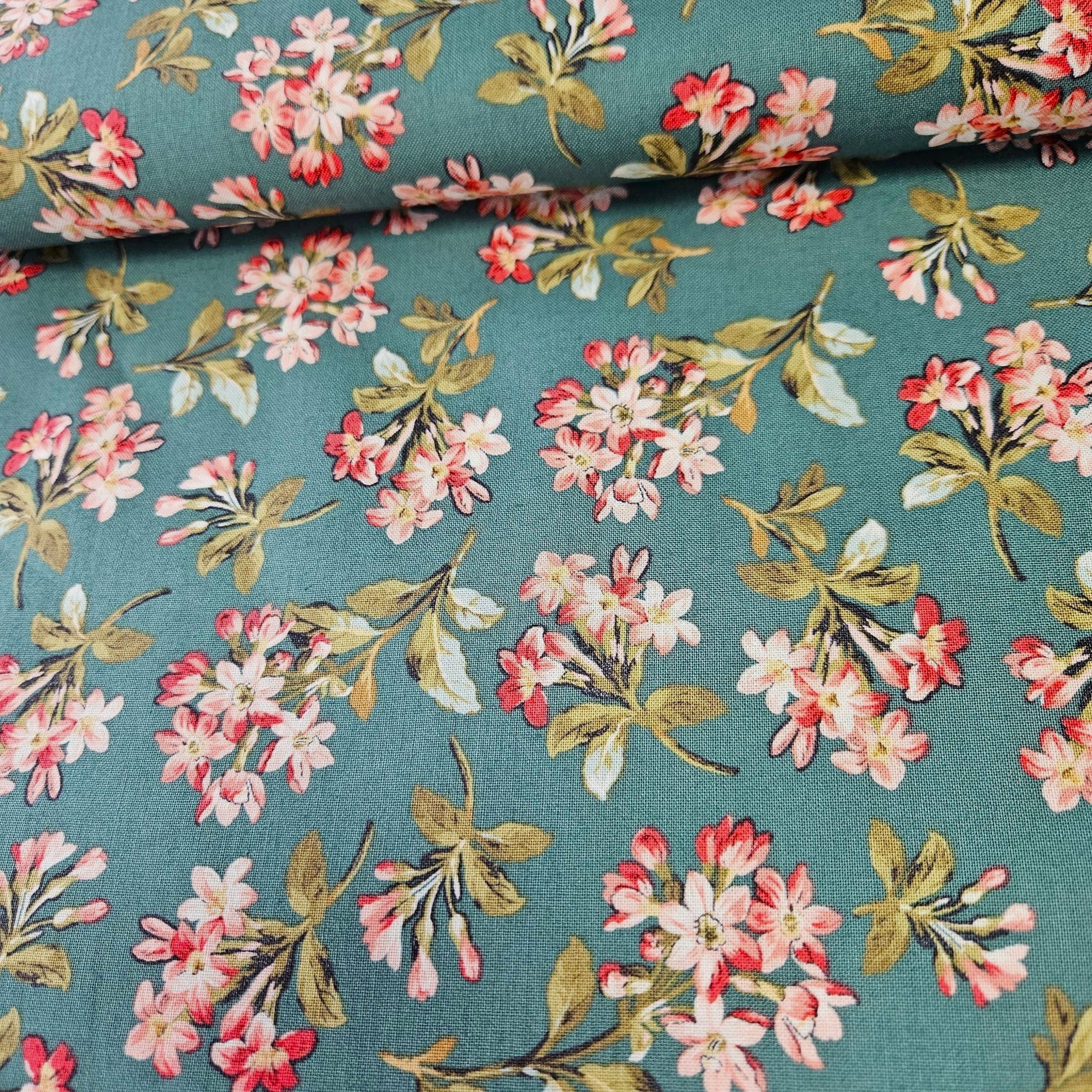 Windham Fabrics - Tara by Nancy Gere Teal 51233-3 100% Cotton Fabric