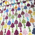 Stof - New Nordic Trees White 100% Cotton Fabric