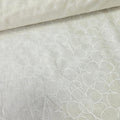 Tone on Tone - White on Cream Flowers 48503 100% Cotton Fabric - Crafts and Quilts
