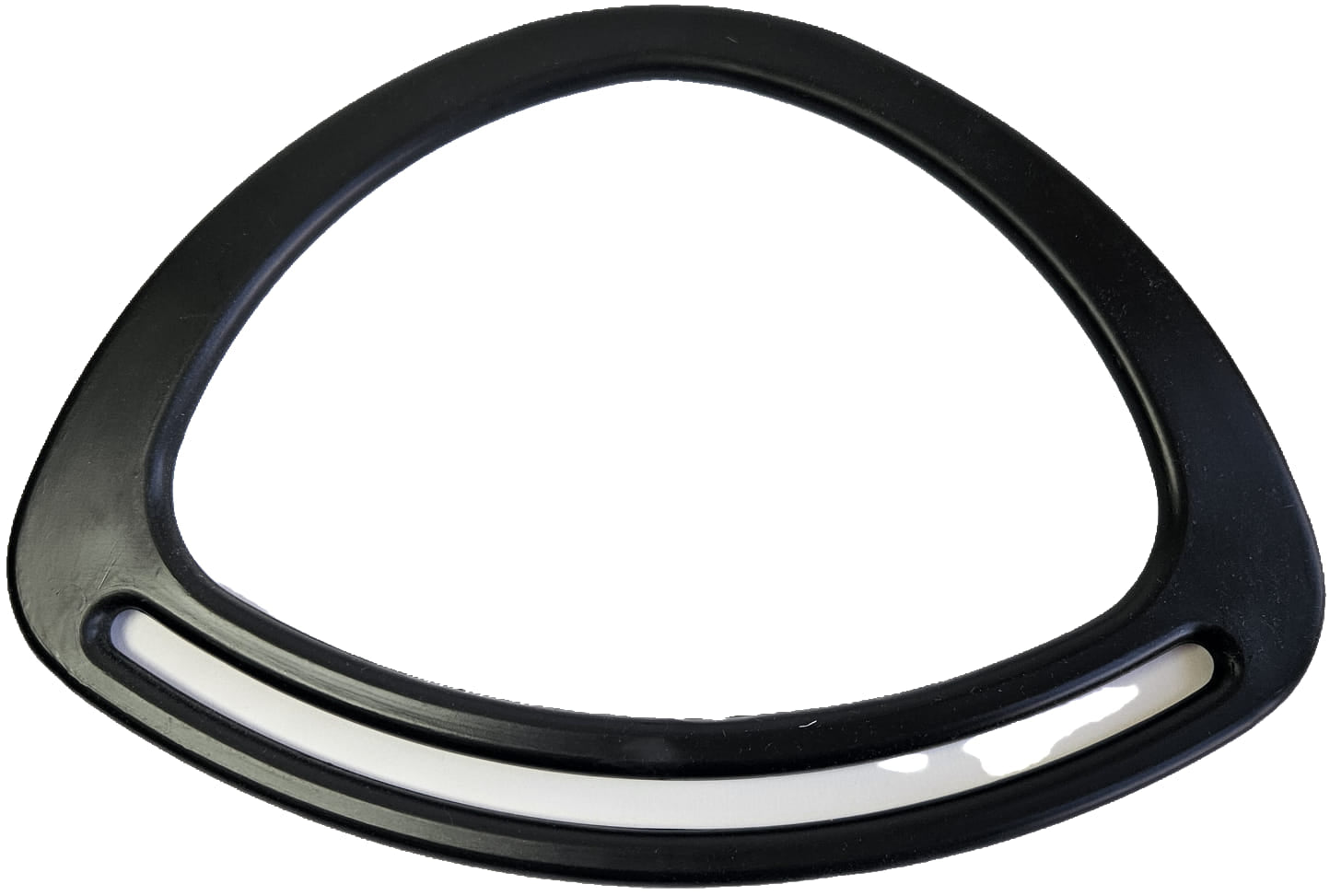 Bag Handles - Plastic Black Oval Pair