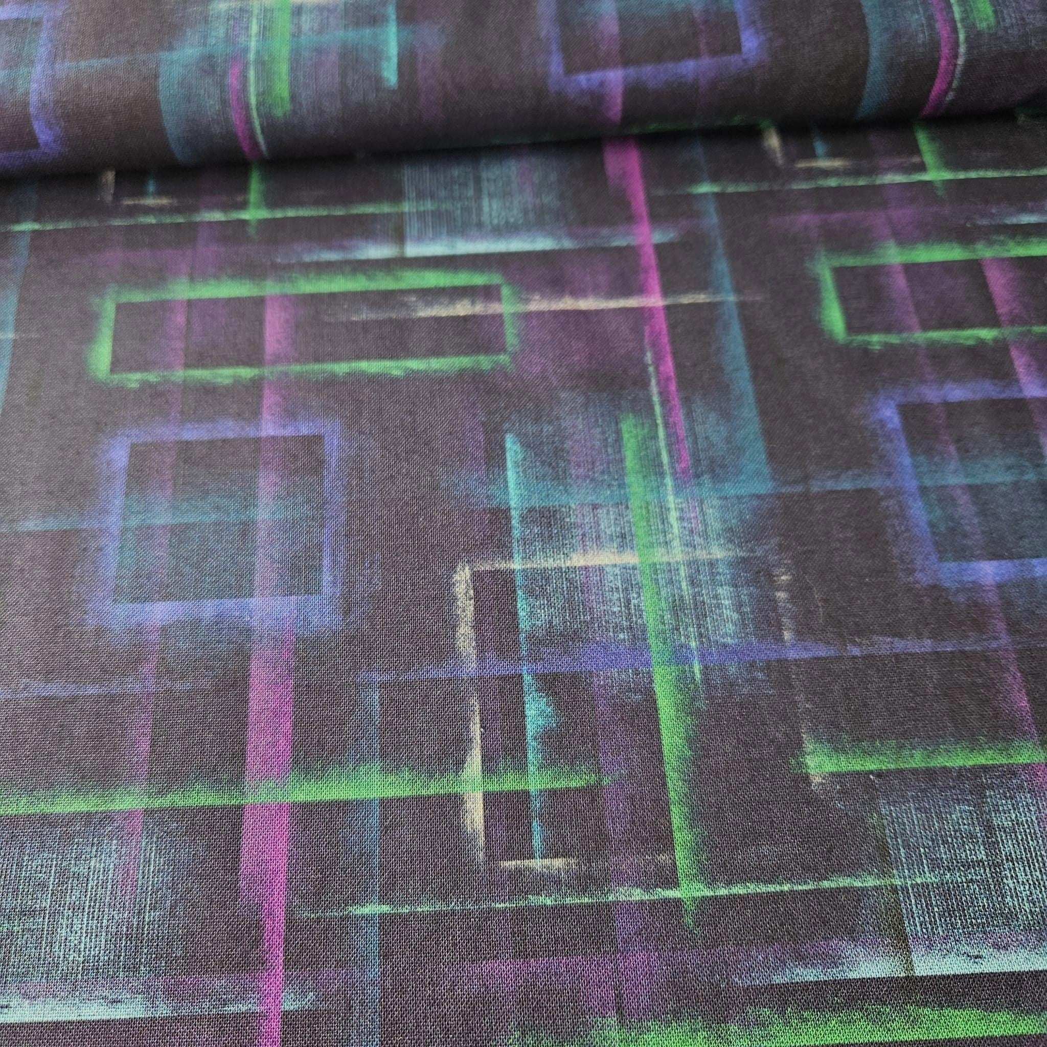 Stof - Colour Brush Black 100% Cotton Fabric