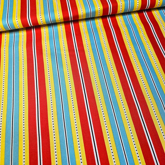 Henry Glass - Spots Perfect Day Stripe 100% Cotton Fabric