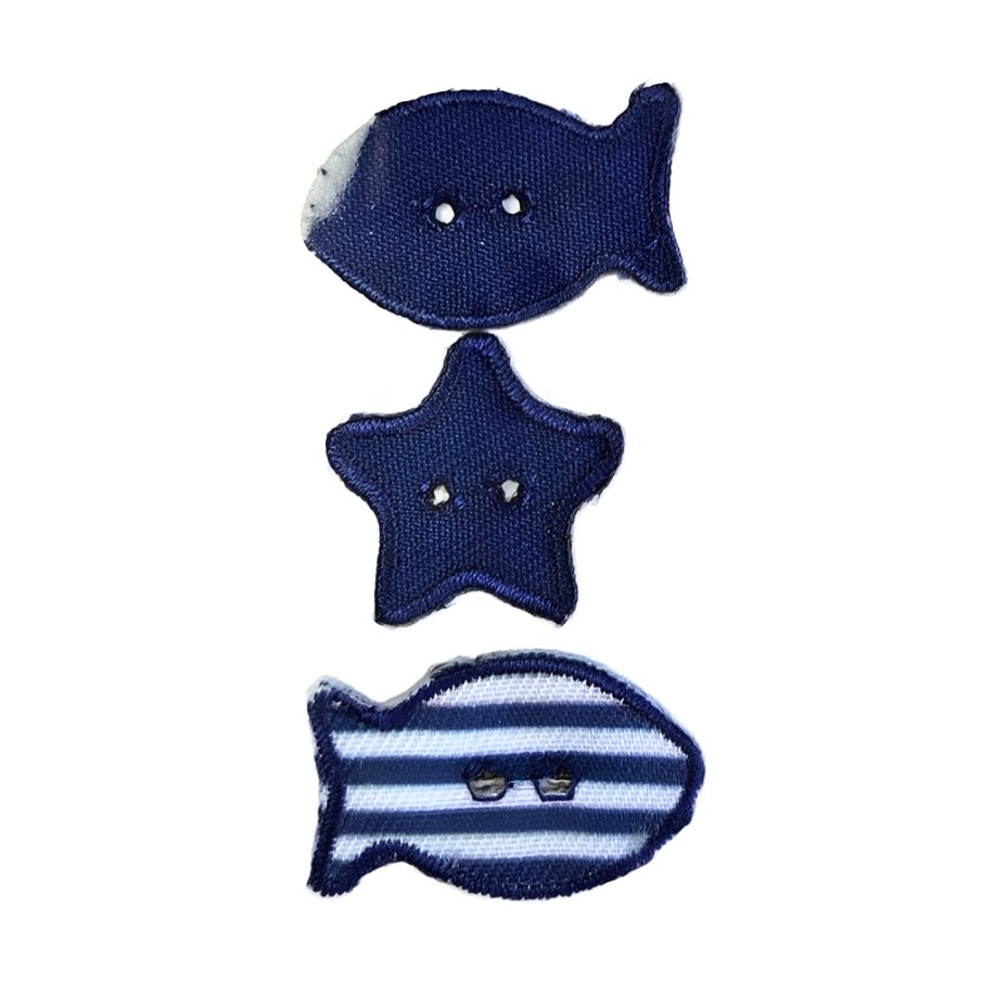 HKM Iron-on Applique - Fish Buttons