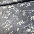 Wilmington Prints - Vintage Varsity Blue 100% Cotton Fabric