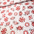 Loralie Harris - Candy Mintsky Red White 100% Cotton Fabric