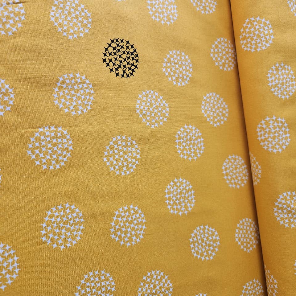 Stof - Kira Yellow MS 1523 100% Cotton Fabric